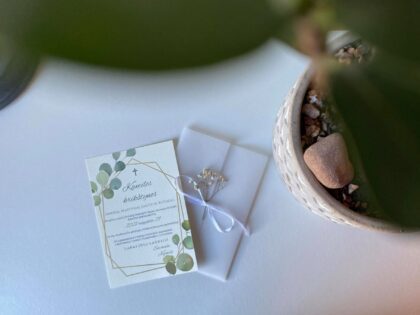 Kvietimai Krikštynoms "Kamilė"