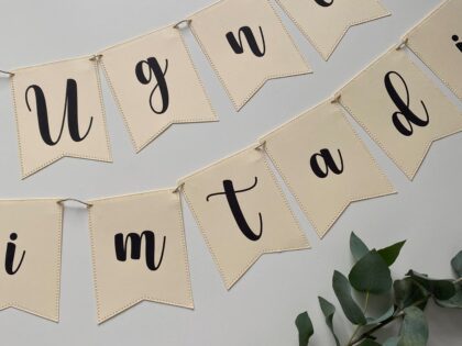 Girlianda gimtadieniui "Ugnės gimtadienis"