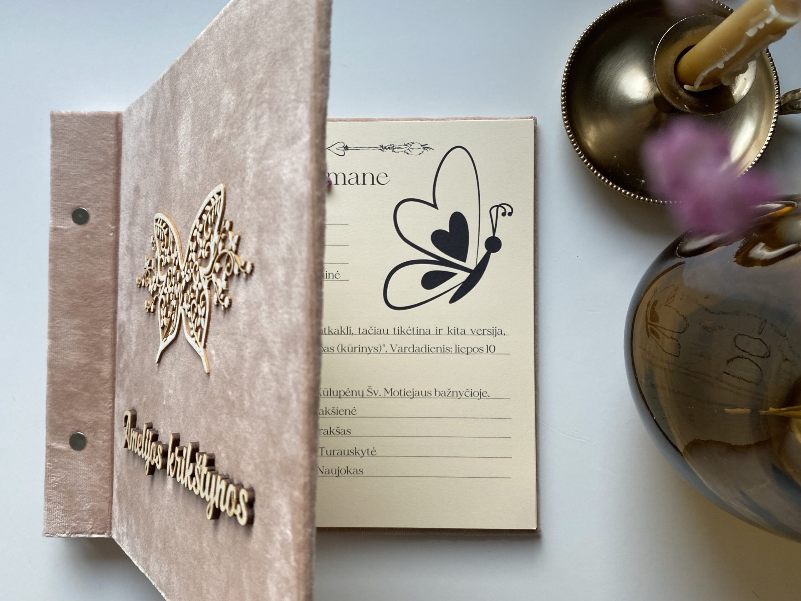 Palinkėjimų Knyga Krikštynoms "Amelija" - Image 2