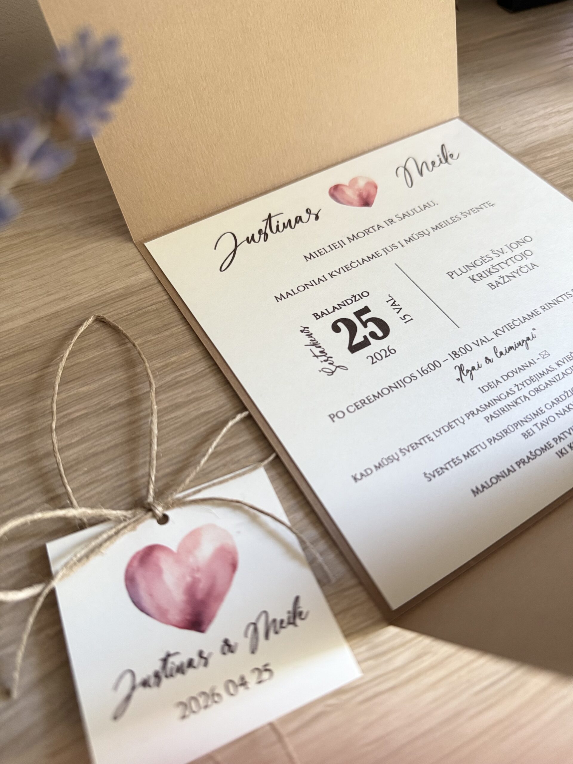Kvietimai Vestuvėms "Meilės Kupina Širdis" - Image 4