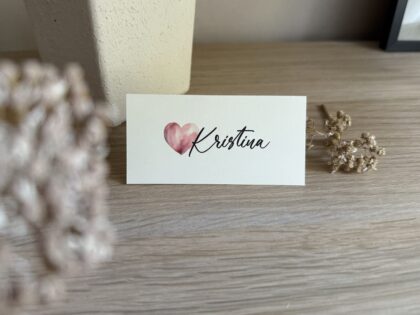 Stalo Kortelė "Pastelinė Širdis"