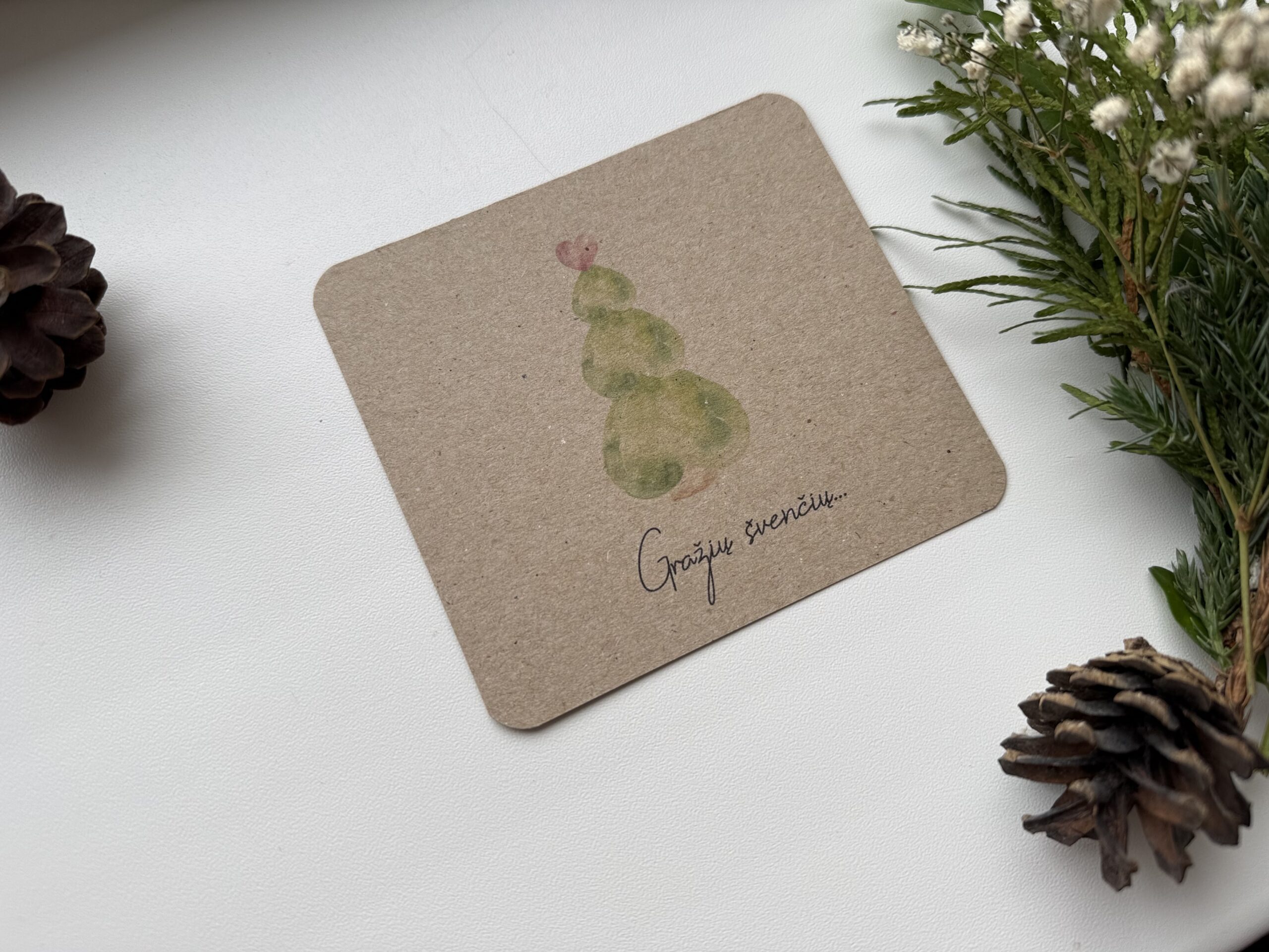 Kortelė / Atvirukas "Žalioji Kalėdų Eglutė" - Image 2