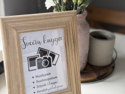 Svečių Knygos Rėmelis su Instrukcija