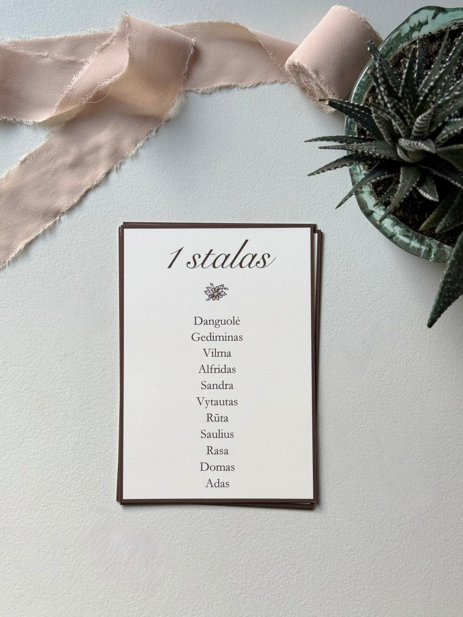 Stalo Sėdėjimo Plano Kortelė "Subtili gėlė" - Image 2